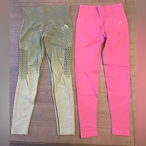 Curves N Combatboots High Rise Booty Scrunch Leggings Medium - bundle of two